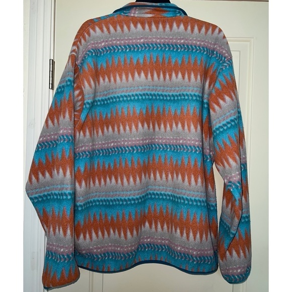 RARE Patagonia Snap-T Fleece Laughing Waters Pullover - Size L - Picture 3 of 8